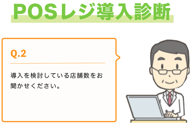 Q.2 導入を検討している店舗数をお聞かせください。