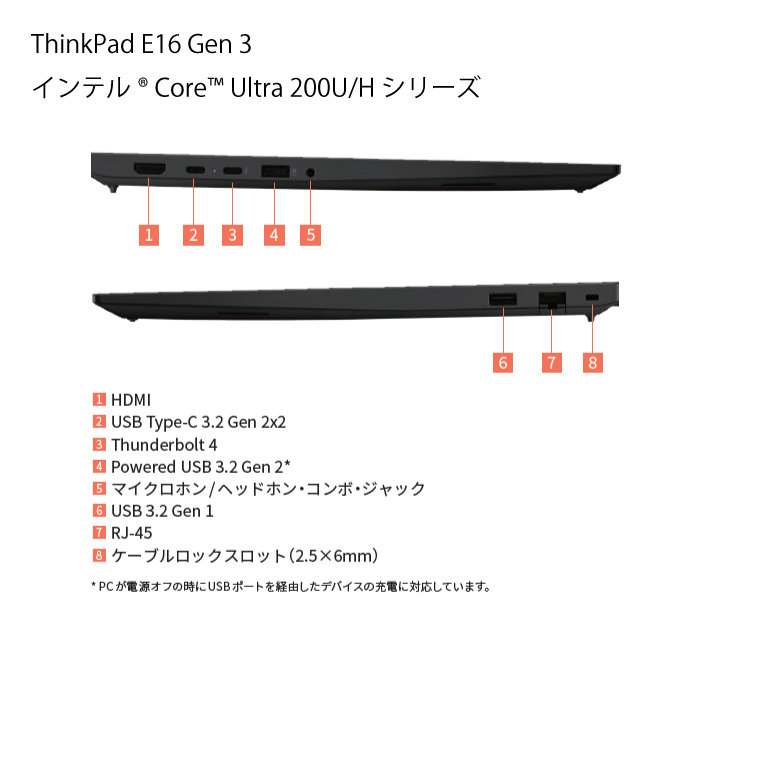 ThinkPad E16 Gen 3
インテル® Core™ Ultra 200U/H シリーズ